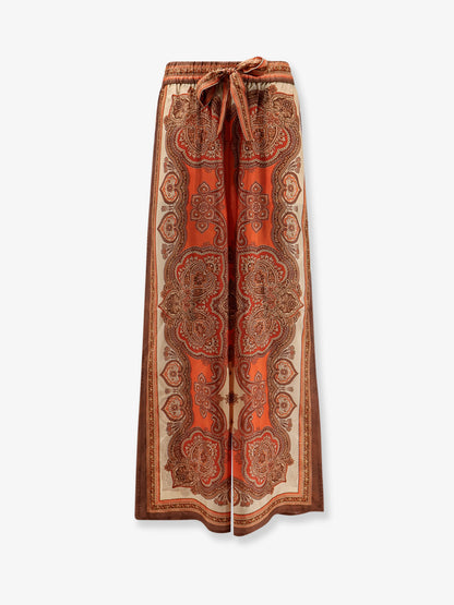 Mahon silk trousers with paisley print thumbnail