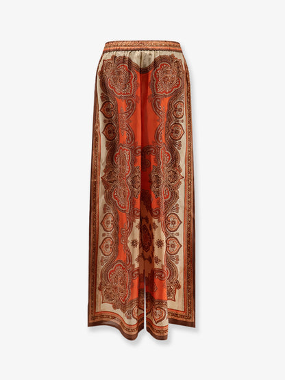 Mahon silk trousers with paisley print thumbnail