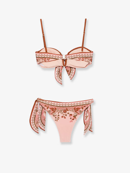 Aster shiny nylon bikini with Paisley print thumbnail