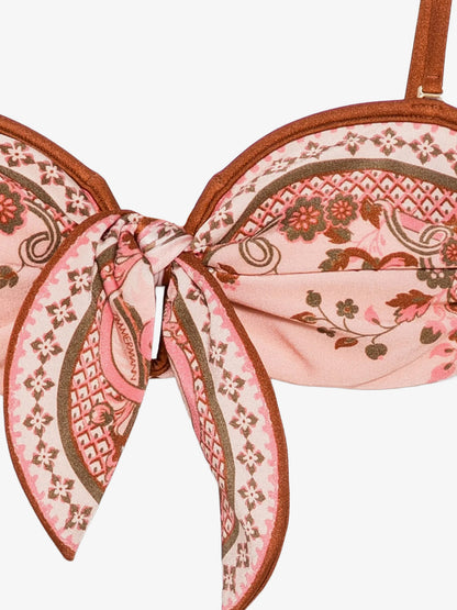 Aster shiny nylon bikini with Paisley print thumbnail