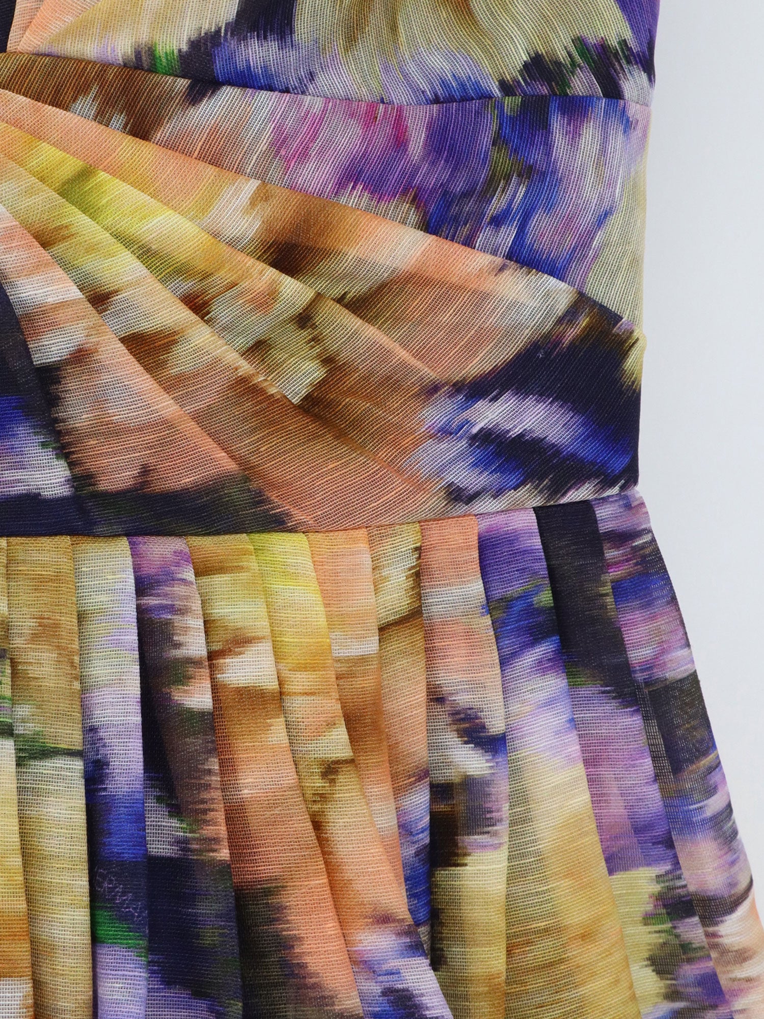 Luna silk and linen blend dress with all-over floral print