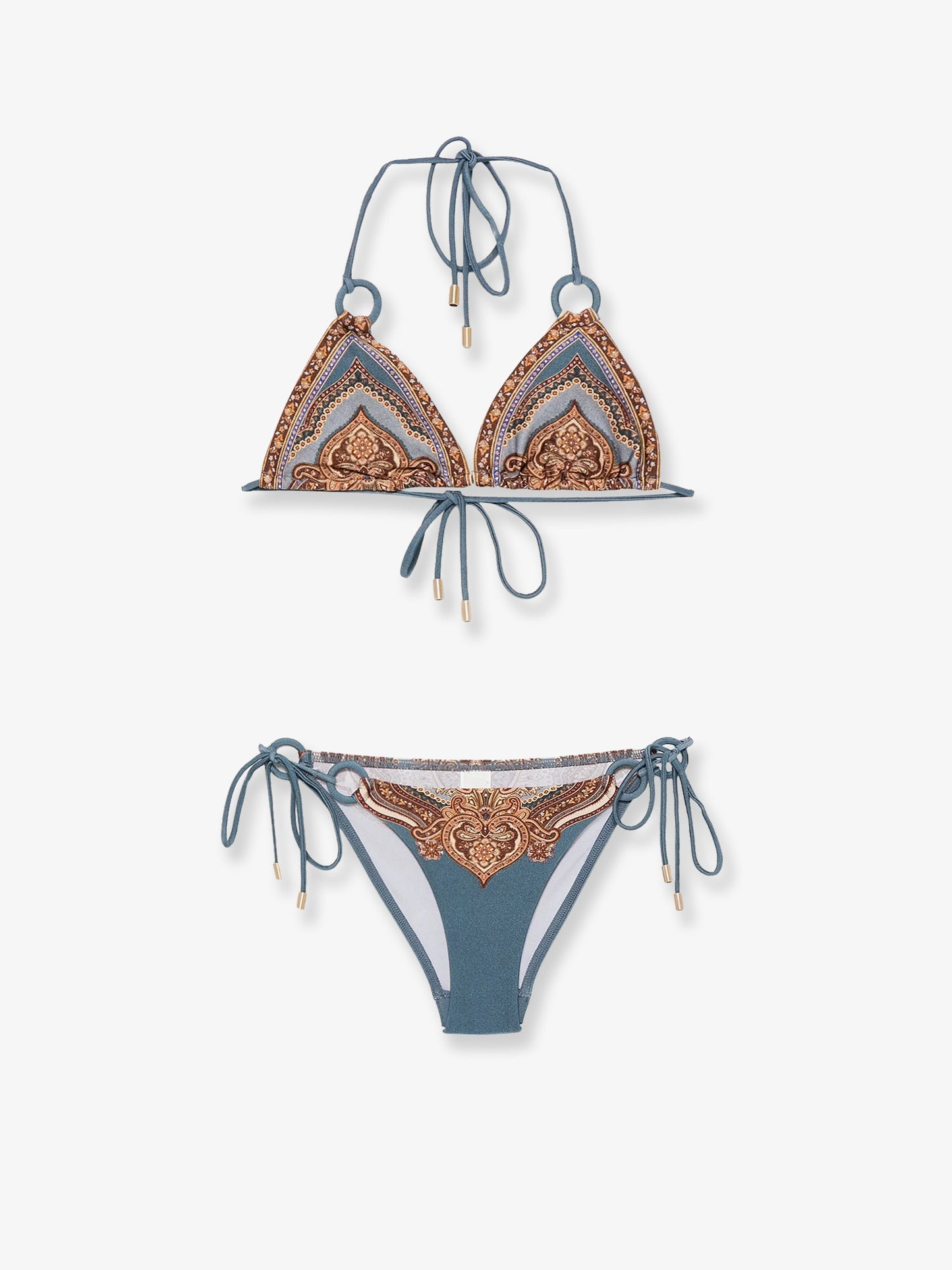 Bikini Mahon in nylon con stampa paisley