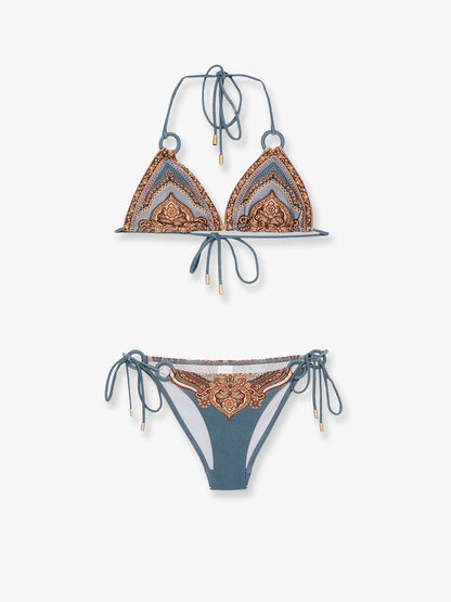 Bikini Mahon in nylon con stampa paisley thumbnail