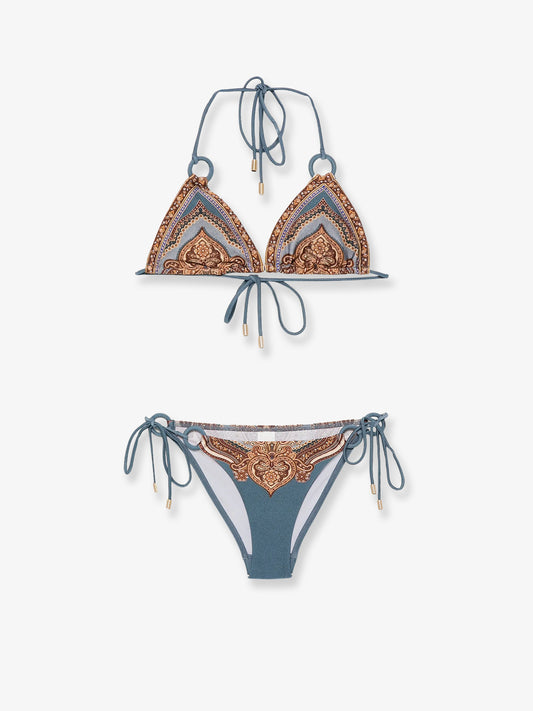 Mahon nylon bikini with paisley print