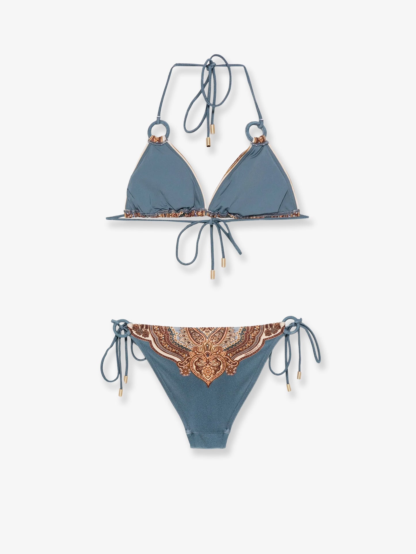 Bikini Mahon in nylon con stampa paisley