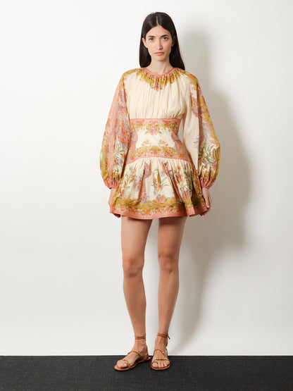Indra mini dress in cotton and silk thumbnail