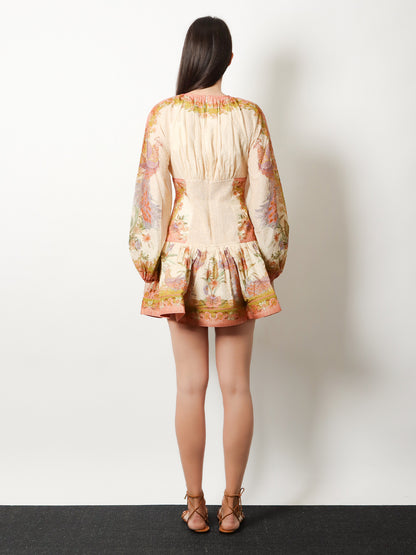 Indra mini dress in cotton and silk thumbnail
