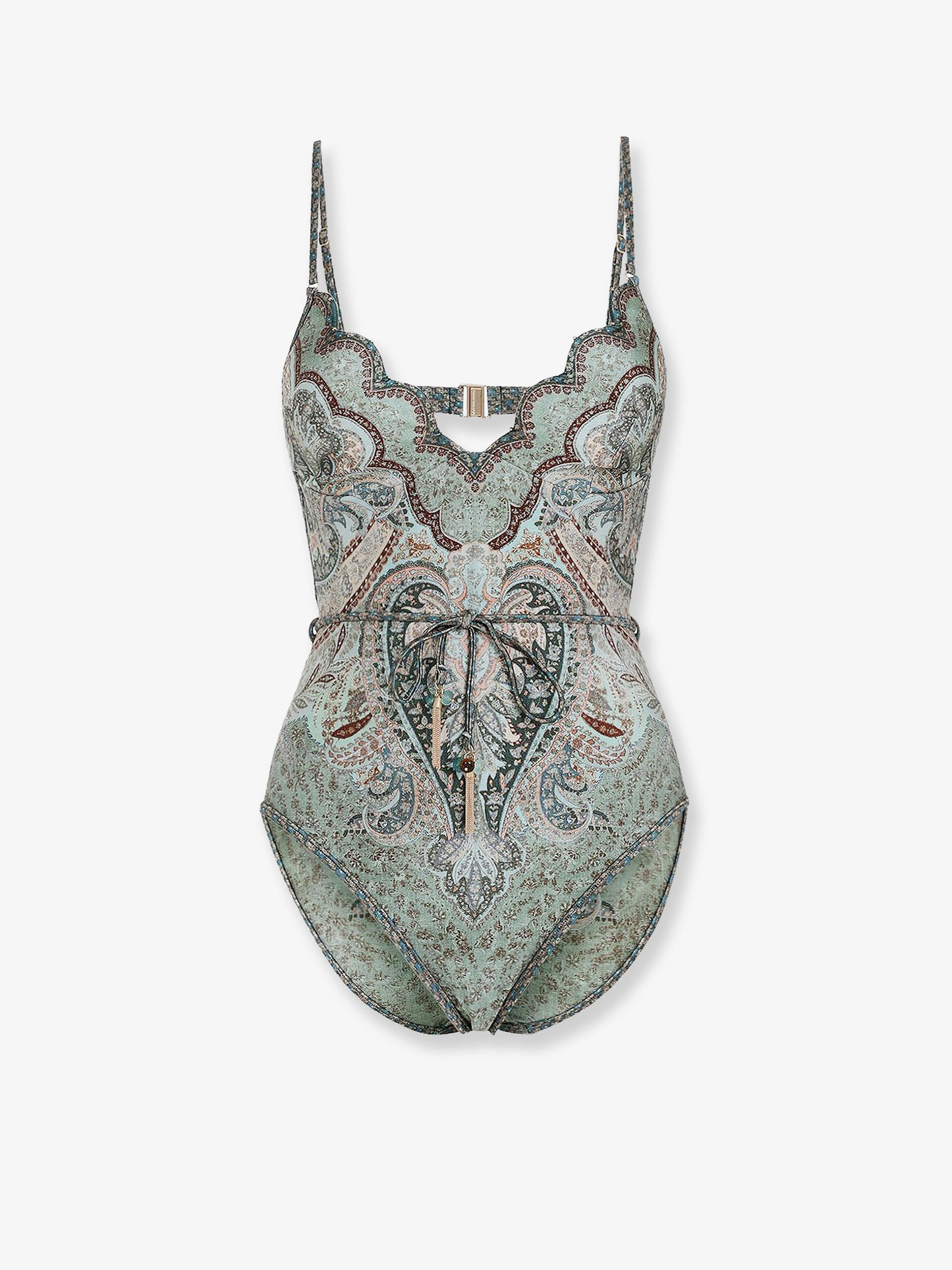 Wanderlust Scallop one-piece swimsuit