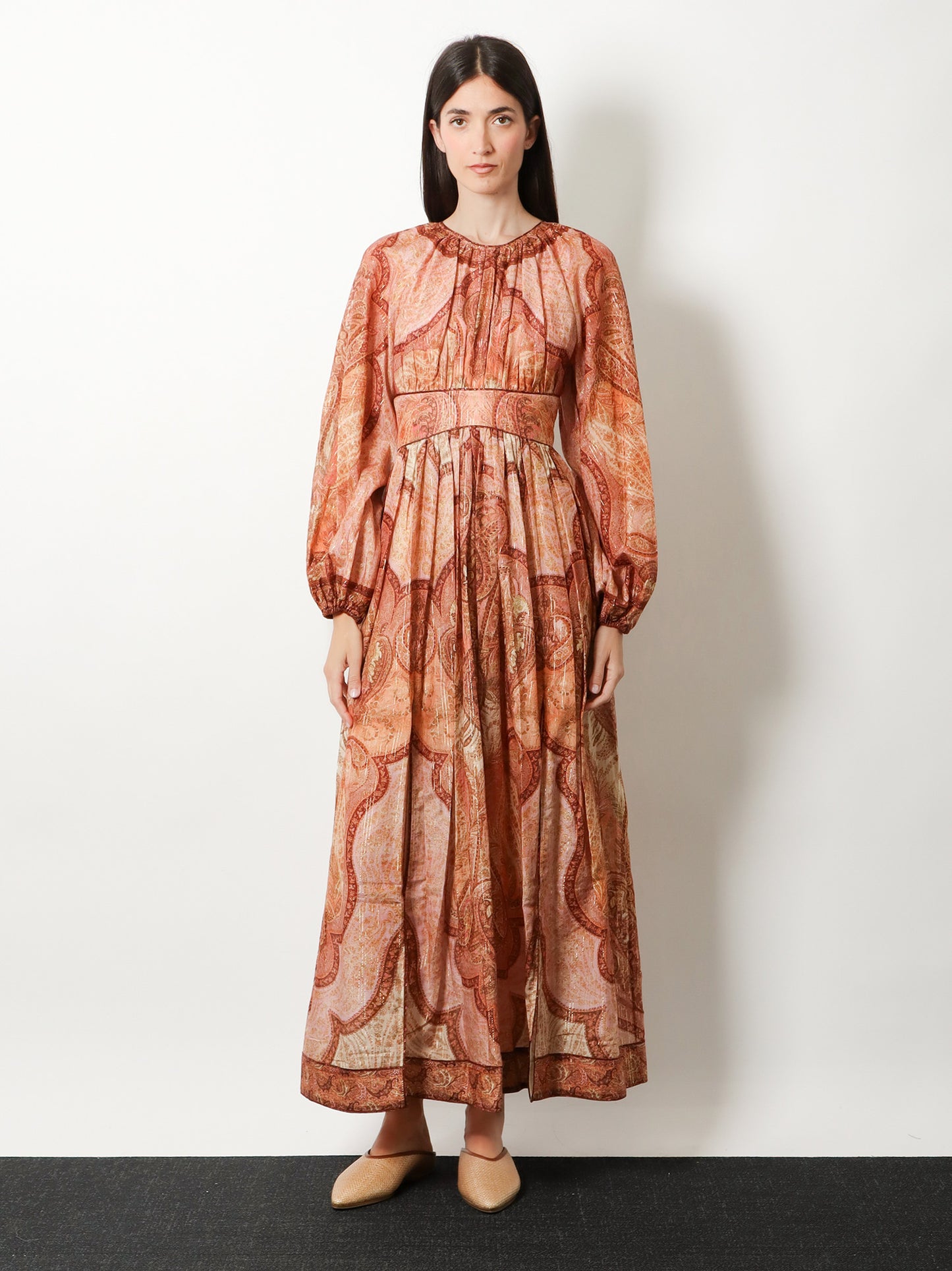 Vestito lungo Wanderlust in misto cotone e seta