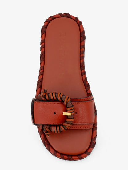 Alchemy leather sandals with woven details thumbnail