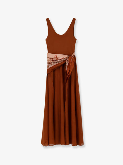 Aster viscose blend long dress thumbnail
