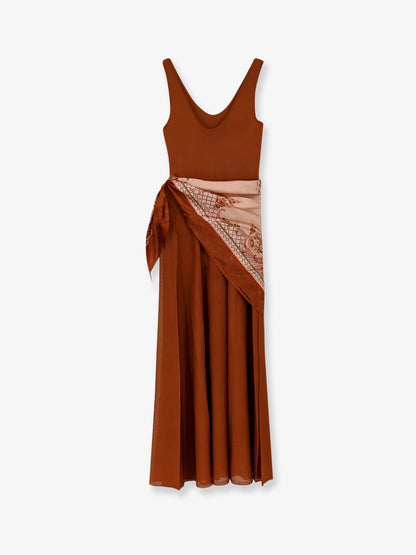 Aster viscose blend long dress thumbnail