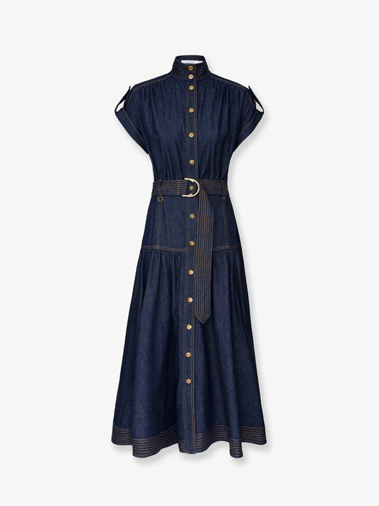 Long denim dress