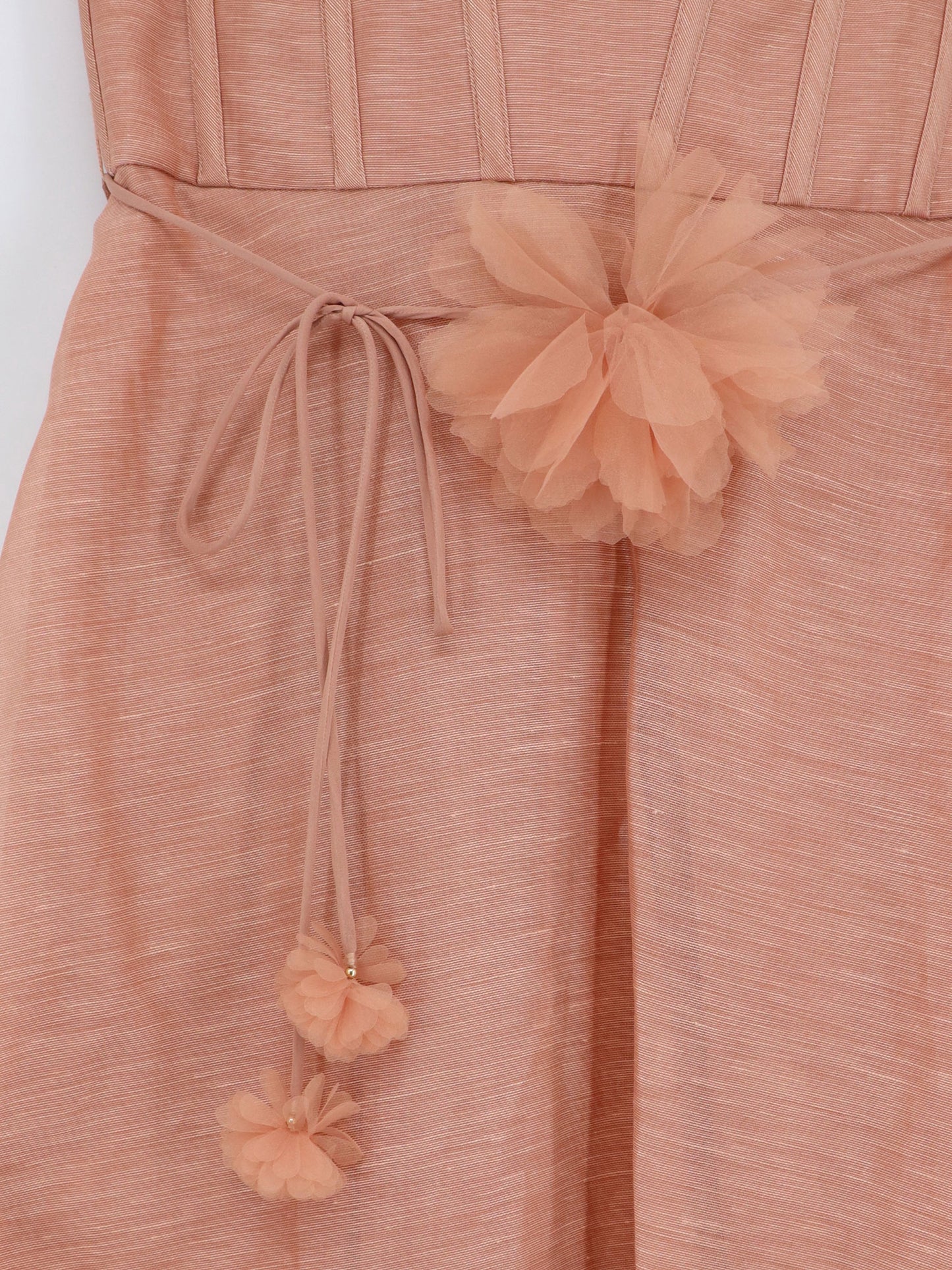 Luna silk and linen blend midi dress