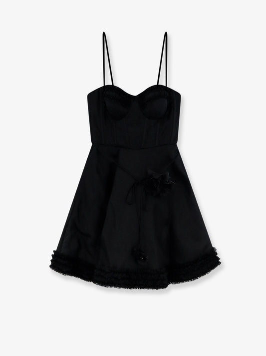 Luna linen and silk blend mini dress