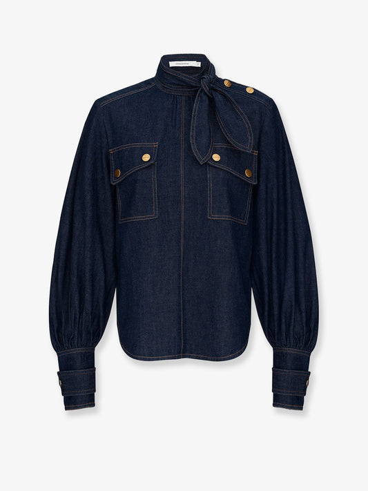 Cargo denim shirt