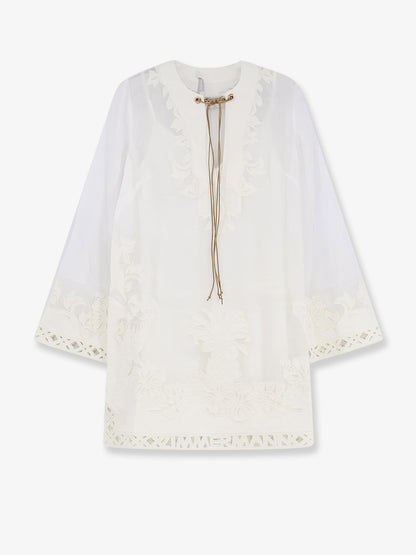 Indra ramie long dress with all-over embroidery thumbnail