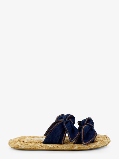 Carousel raffia and denim sandals thumbnail