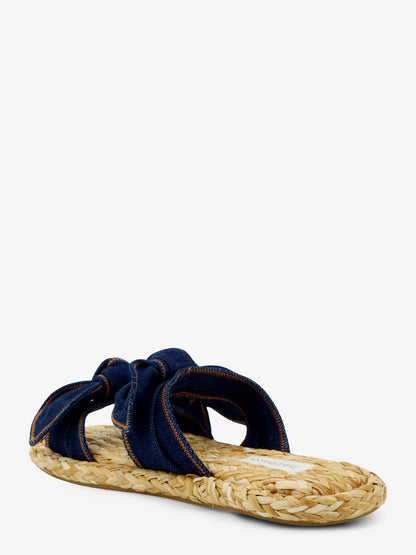 Carousel raffia and denim sandals thumbnail