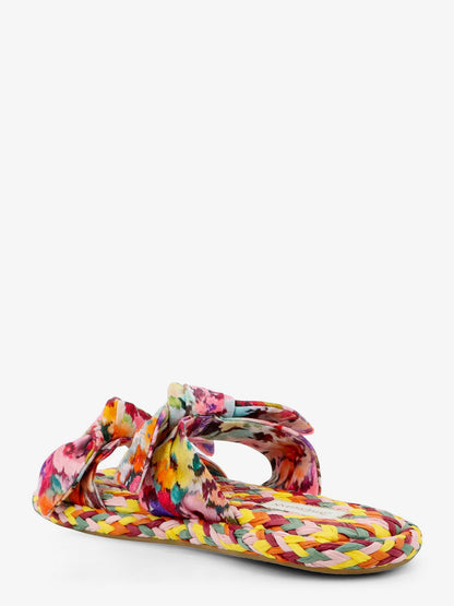 Multicolored raffia Carousel sandals thumbnail