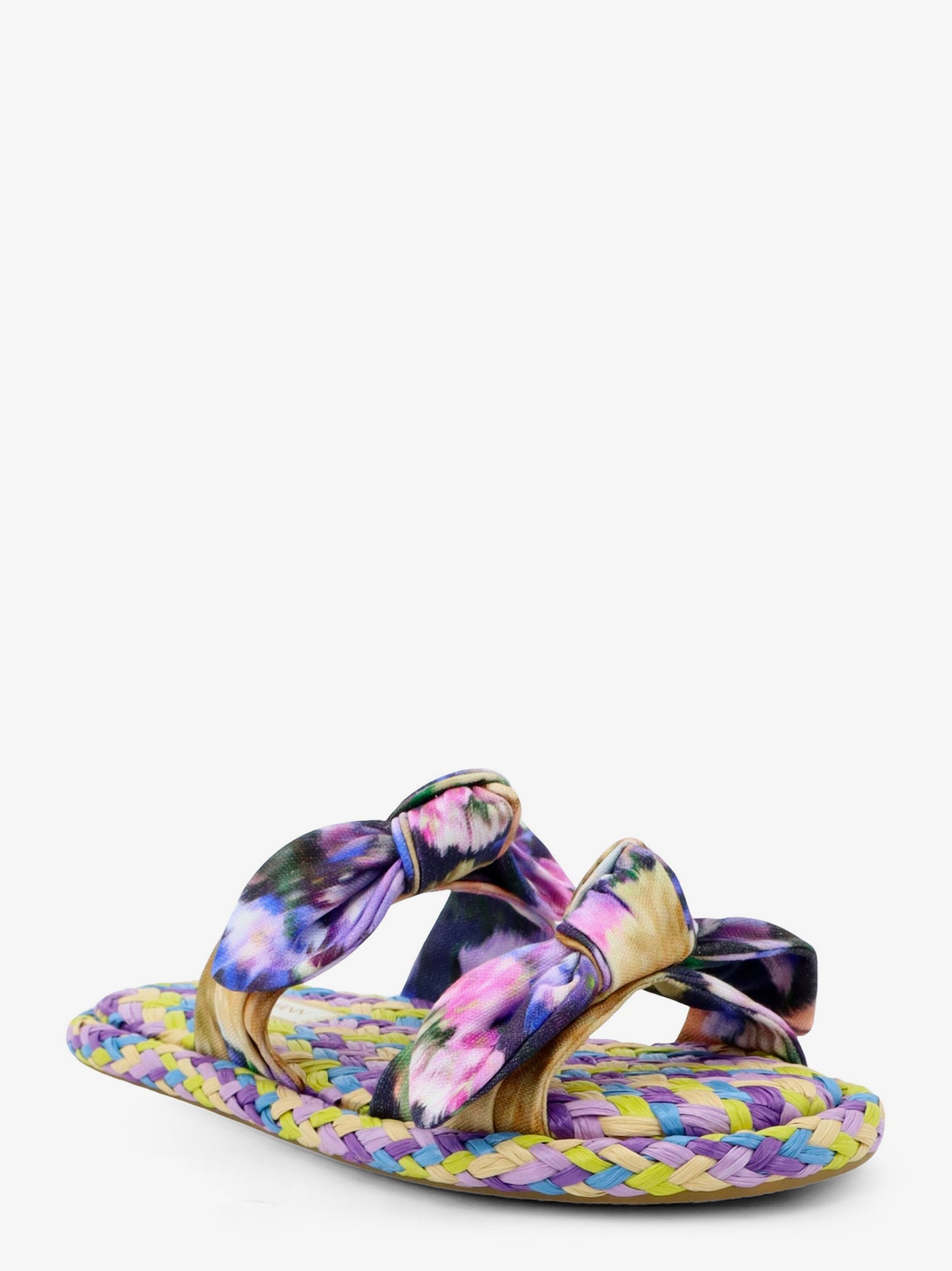 Carousel multicolored raffia sandals