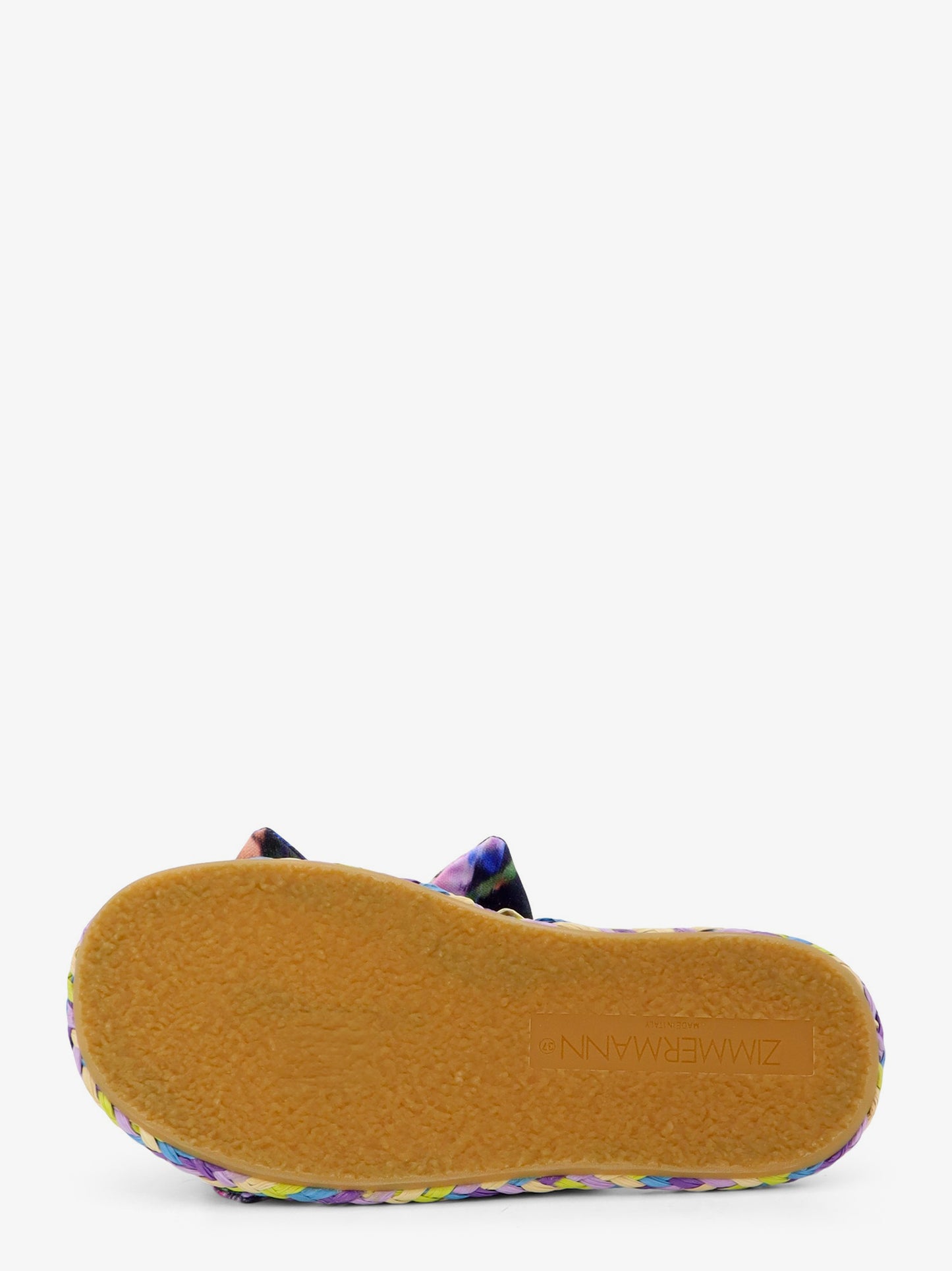 Carousel multicolored raffia sandals