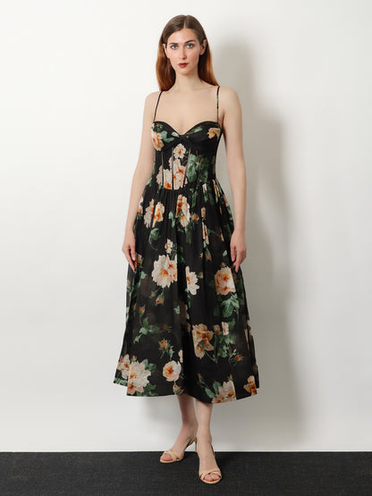 Luna Corset linen and silk dress thumbnail