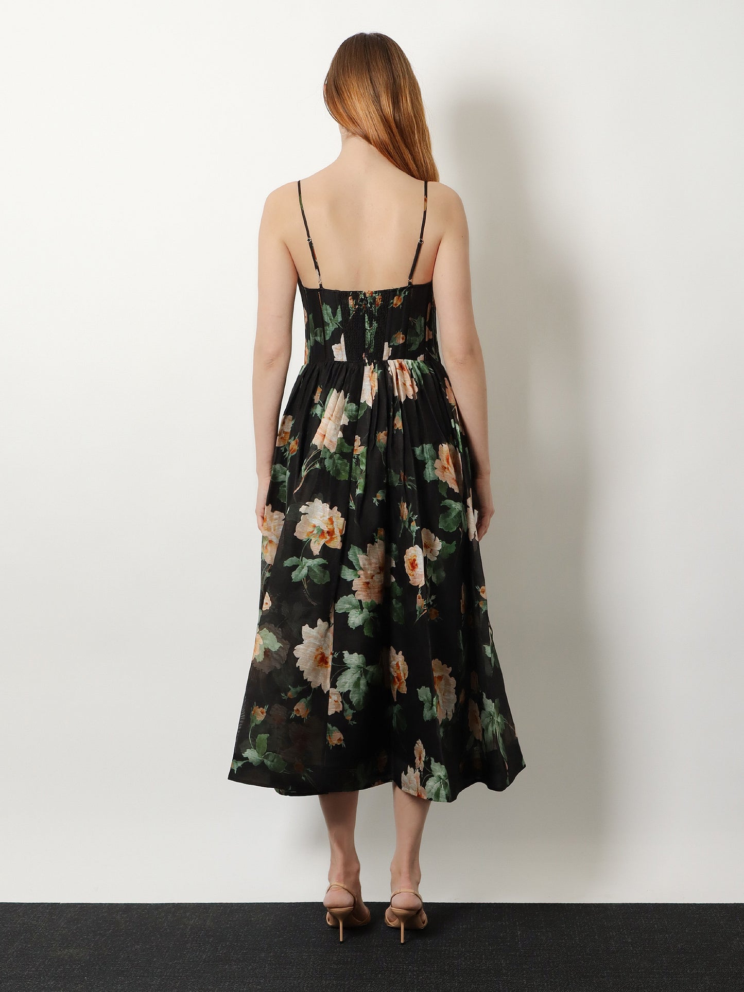 Luna Corset linen and silk dress