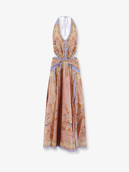 Indra cotton and silk long dress