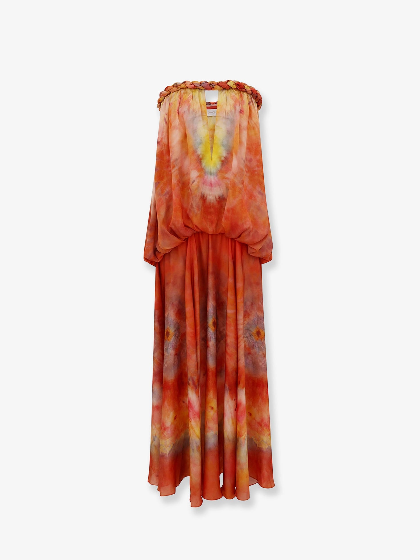 Luna Twist Bandeau Gown silk dress