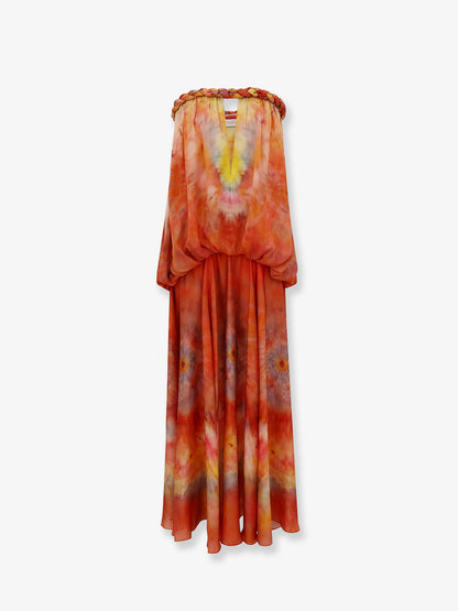 Luna Twist Bandeau Gown silk dress thumbnail