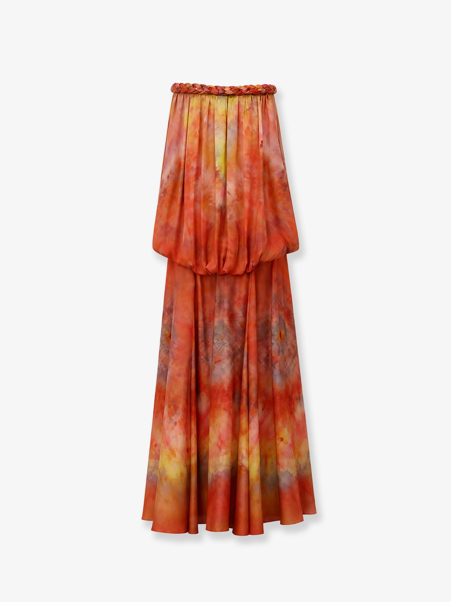 Luna Twist Bandeau Gown silk dress