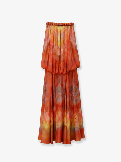 Luna Twist Bandeau Gown silk dress thumbnail