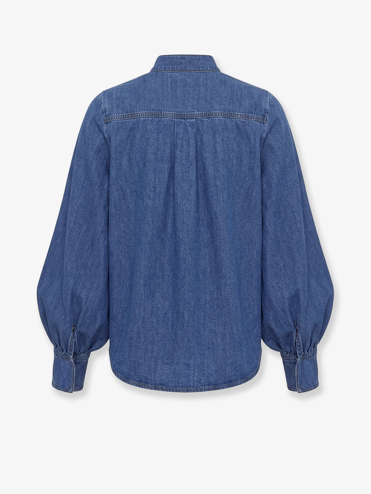 Camicia in denim con ricami cut-out