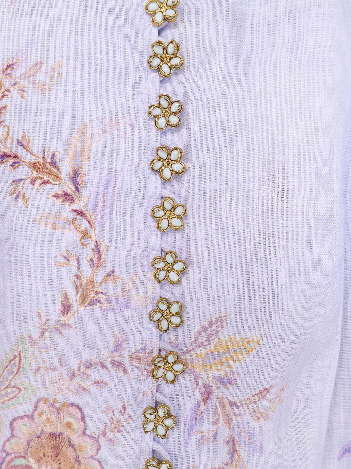 Luna Button linen dress
