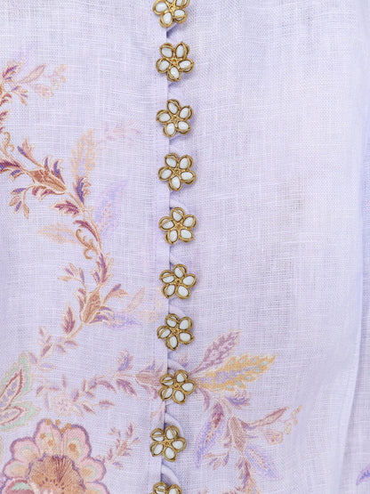 Luna Button linen dress thumbnail