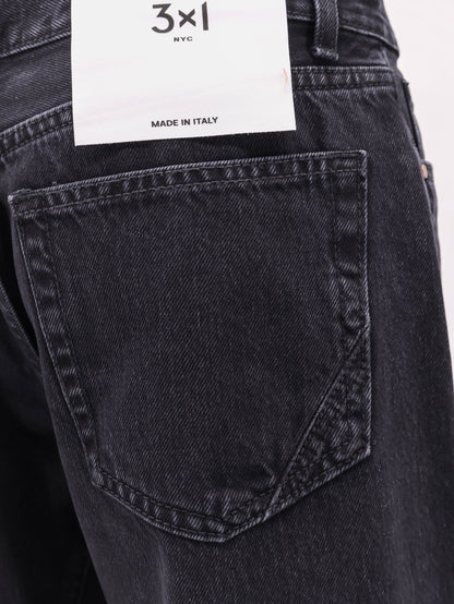 Aime black denim trousers thumbnail