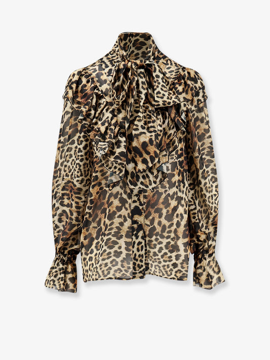 Shirt with animal print