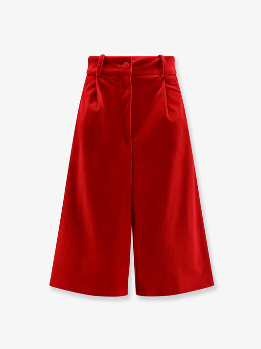 Velvet Bermuda shorts