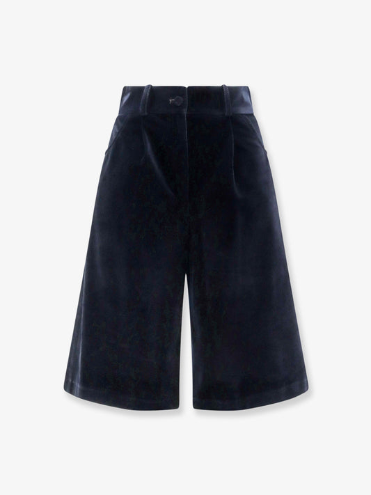 Velvet Bermuda shorts