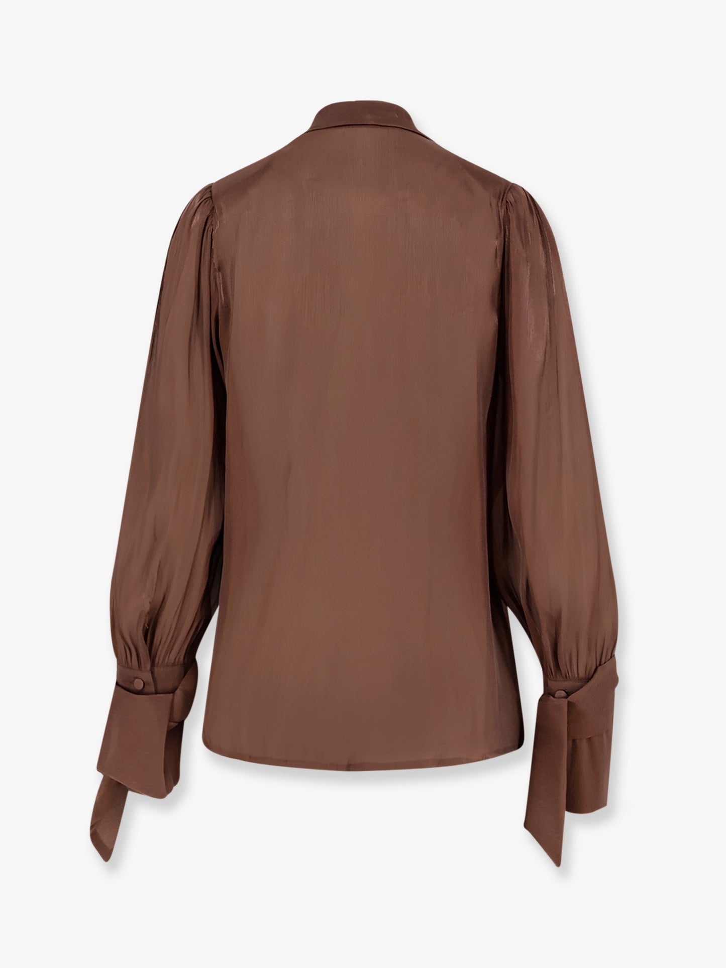 Camicia in satin con spalline imbottite