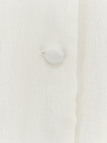 Camicia in satin con spalline imbottite thumbnail
