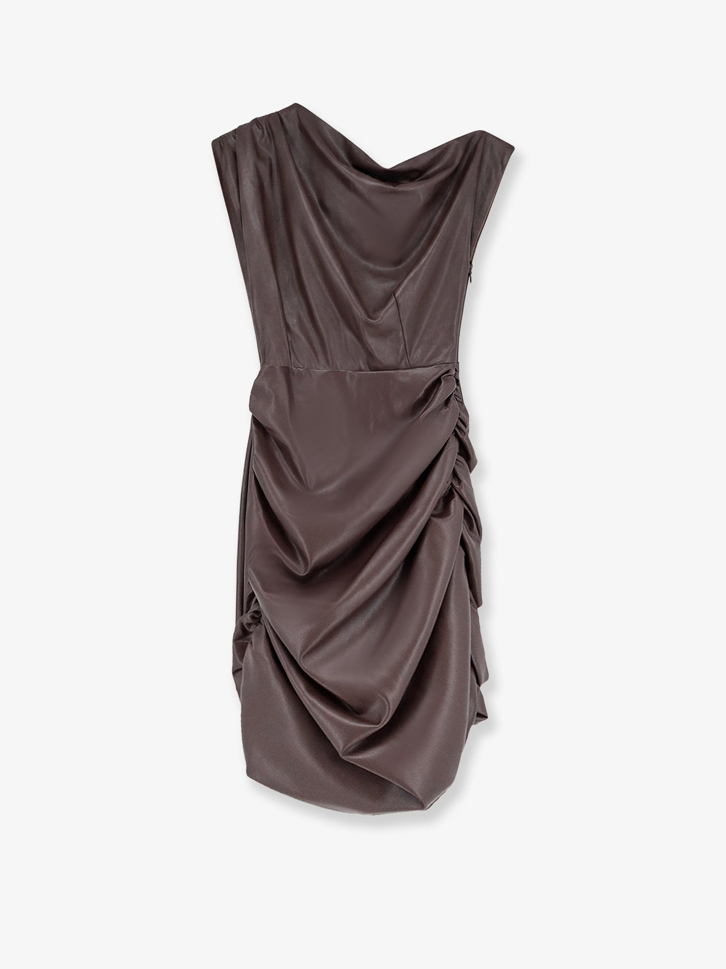 Vestito corto in ecopelle