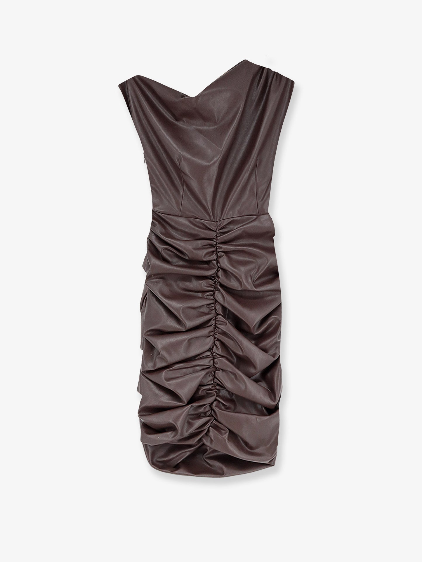 Vestito corto in ecopelle