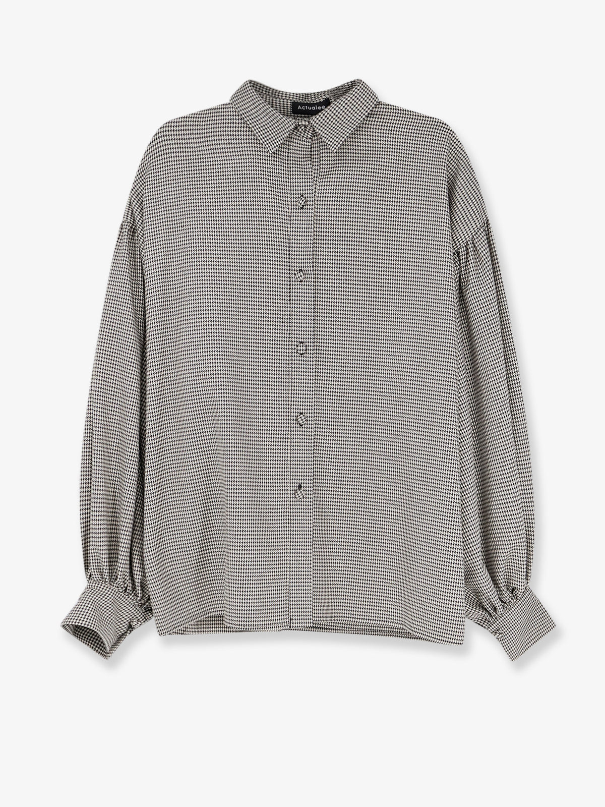 Pied-de-poule shirt with lurex effect