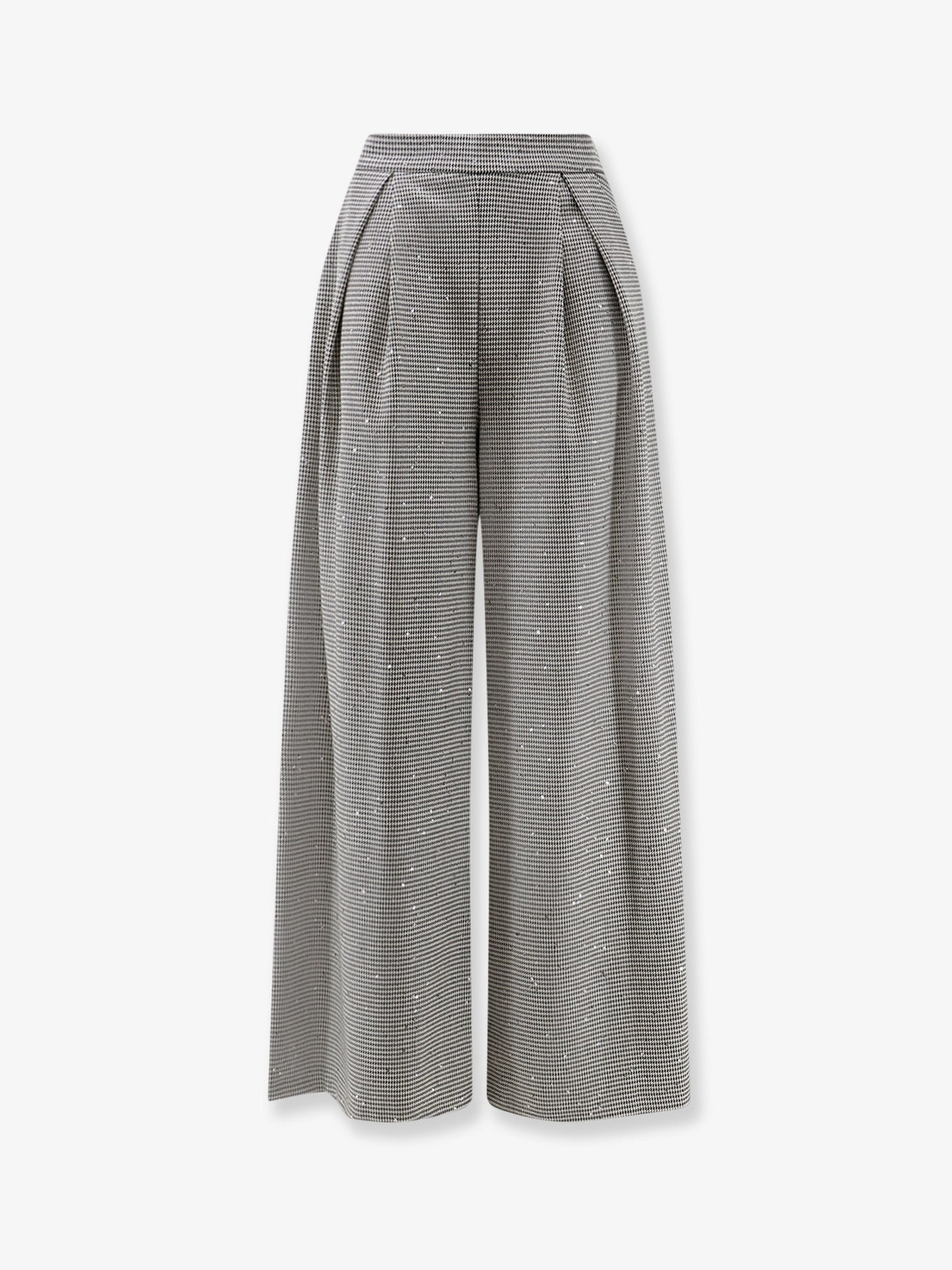 Pied-de-poule trousers with sequins
