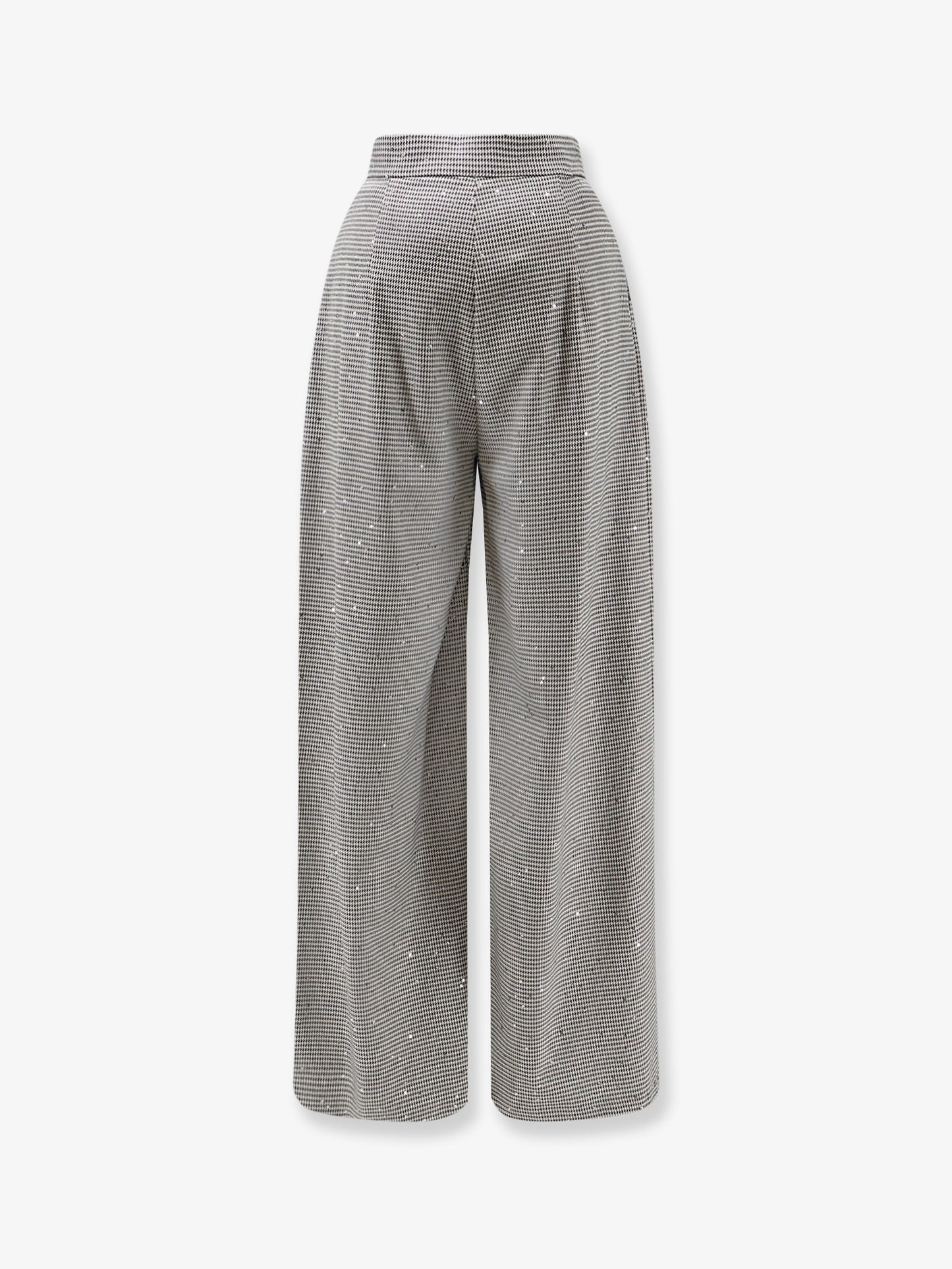 Pied-de-poule trousers with sequins