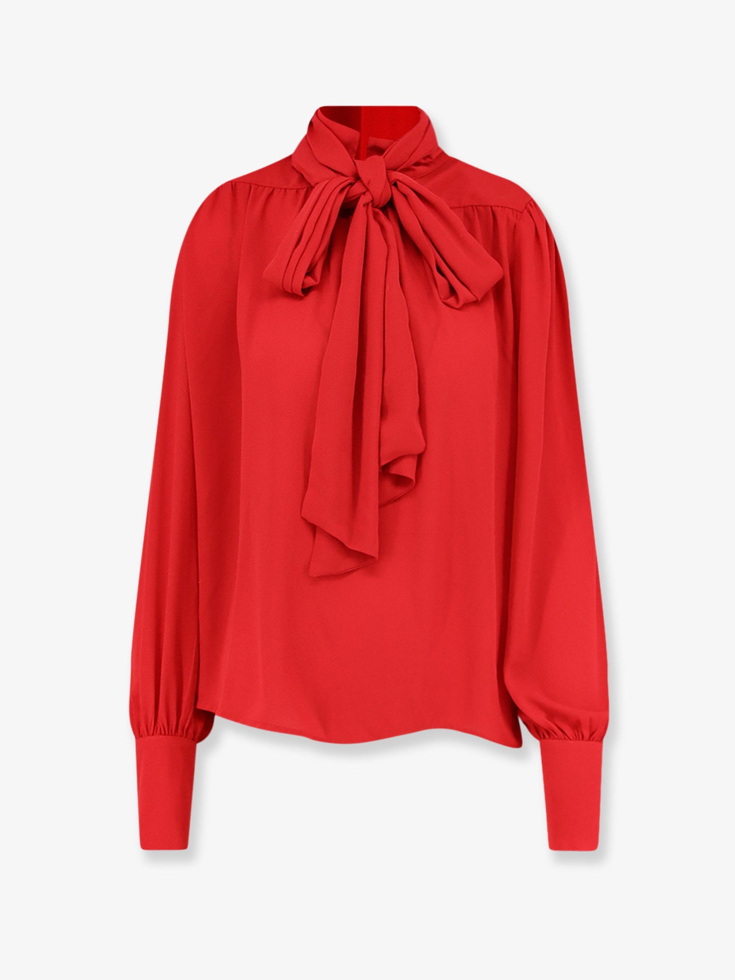 Camicia in satin con spalline imbottite