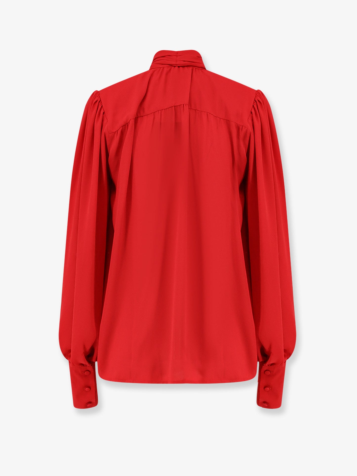 Camicia in satin con spalline imbottite