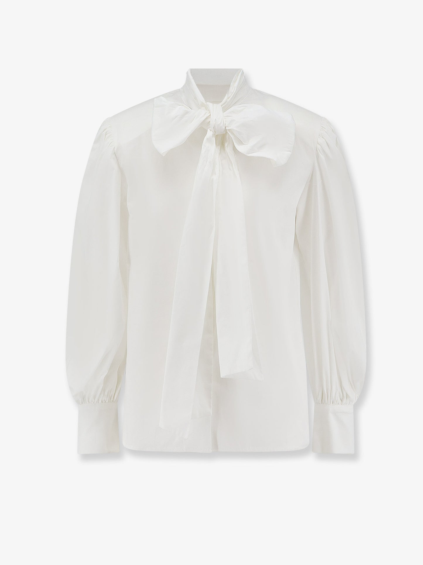 Cotton blend shirt with padded shoulders